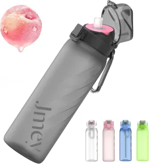 Air Water Up Bottle with Flavour Pod, 32oz Leakproof Sports Water Bottle with Straw, Scent Water Bottle Flip Top Durable BPA-Free Tritan, Perfect for Office, School, Gym, and Sports -Black