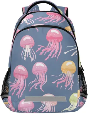 ALAZA Kids Backpack for Boys Girls,Colorful Sea Jellyfish School Backpack Preschool Elementary Kindergarten School Bag Bookbag Travel Laptop Bag Casual Daypack