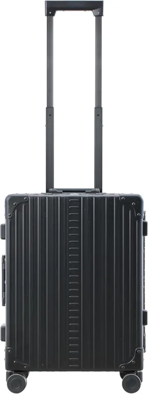 Aleon 21" Aluminum International Carry-On Luggage, Hardside Suitcase with Durable Hardshell, TSA Approved Heavy Duty Spinner Wheels, Rolling Travel Bag for Airplane, Premium Aluminum Shell (Onyx)