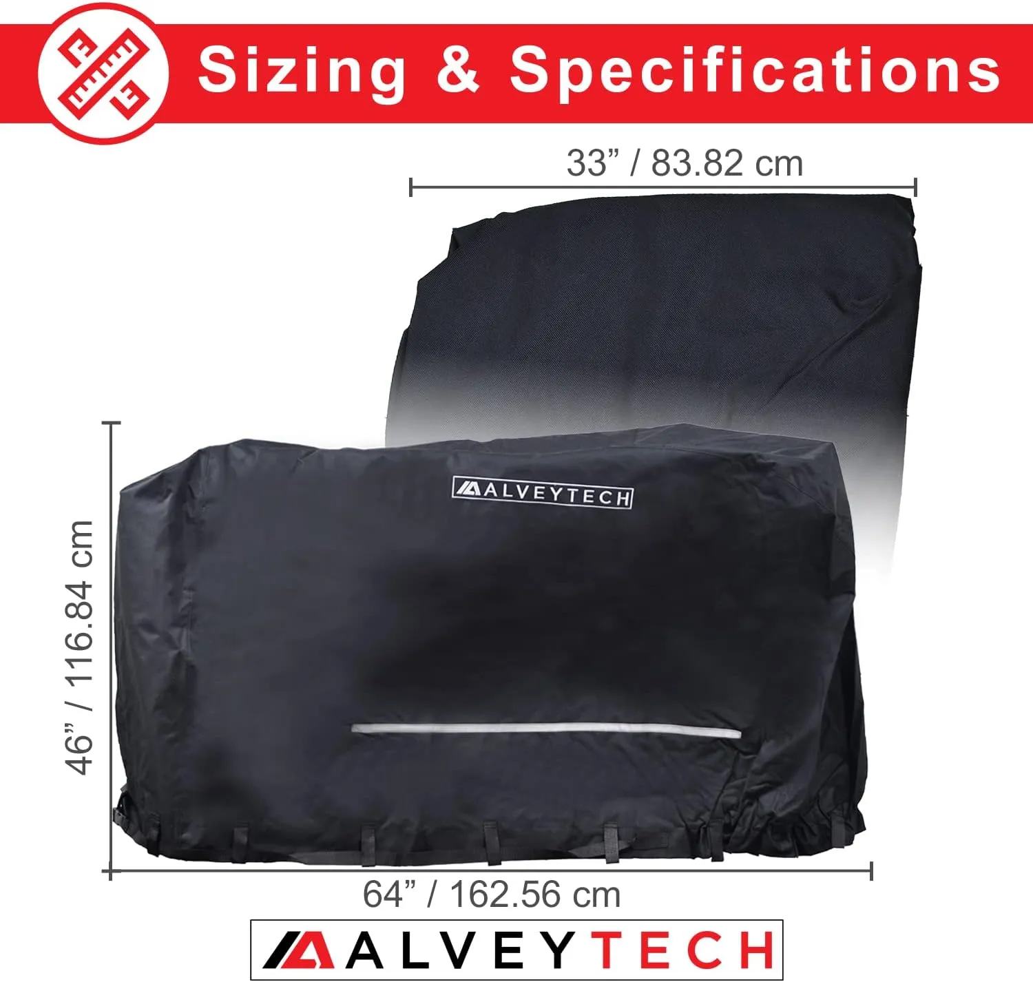 AlveyTech Heavy Duty Weatherproof Cover for Mobility Scooters (X-Large) - Secure Fit to The Vehicle, Outdoor & Travel - Pride Mobility Scooter Covers for Transport