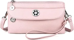 Angel Kiss Crossbody Bags Small Purses for Women Vegan Leather Cell Phone Wallet Purse with Wristlet Strap