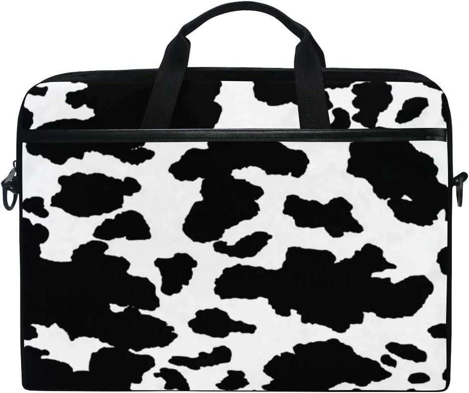 Animal Cow Print Laptop Case Shoulder Bag Computer Notebook Briefcase Messenger Bag with Adjustable Shoulder Strap Fits 14-15.4 inch1