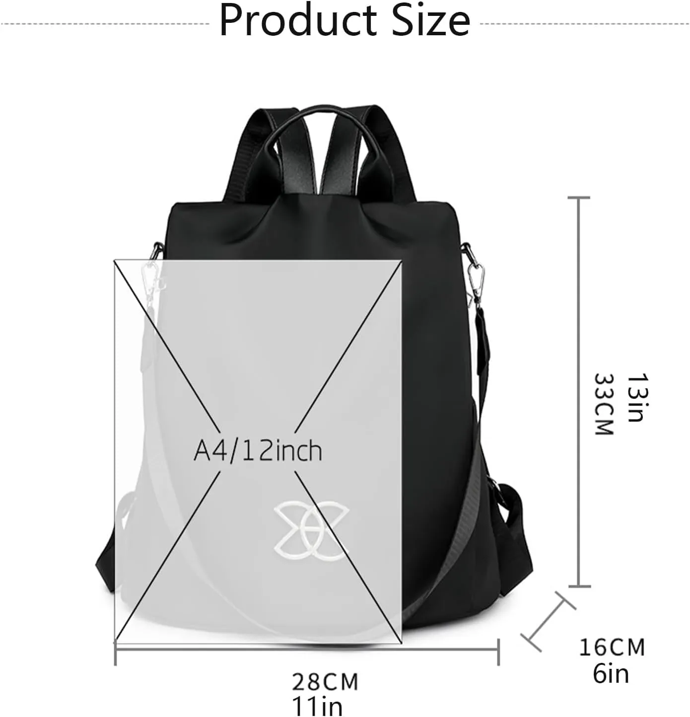 Anti-Theft Large Capacity Backpack - Large Capacity Secure Anti Theft Backpack, Leisure Shoulder Bag for Women (Brown)