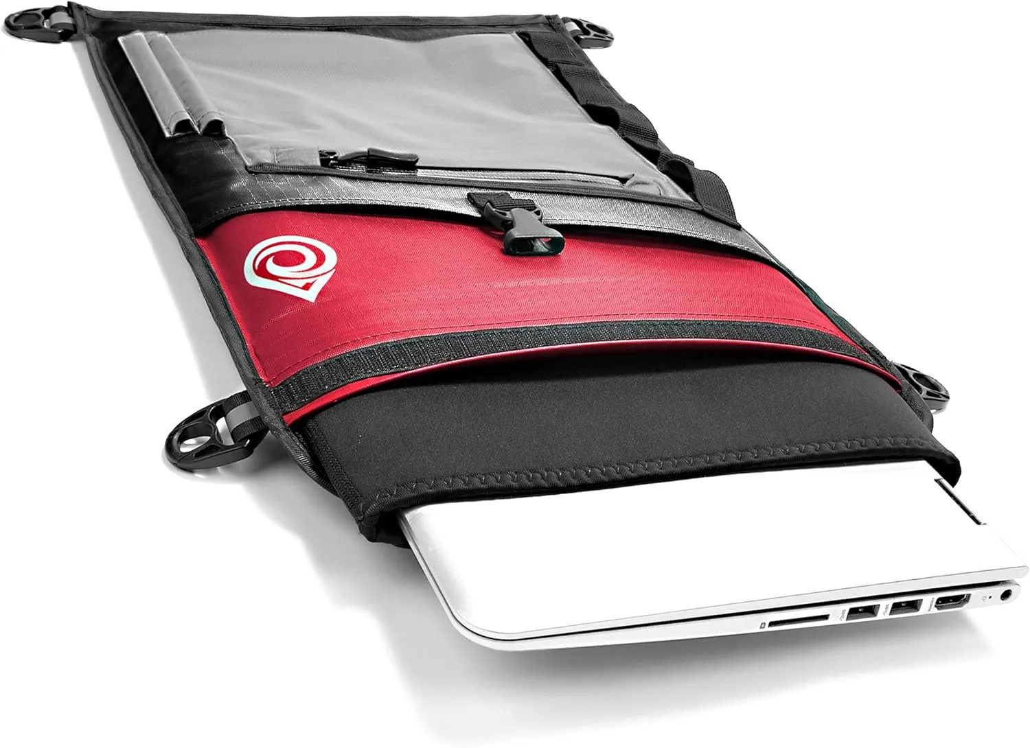 AquaQuest Typhoon Laptop Case - 100% Waterproof, Versatile, Durable, Lightweight, Messenger Bag - Protective Padded Computer Sleeve Pouch - 13" Red