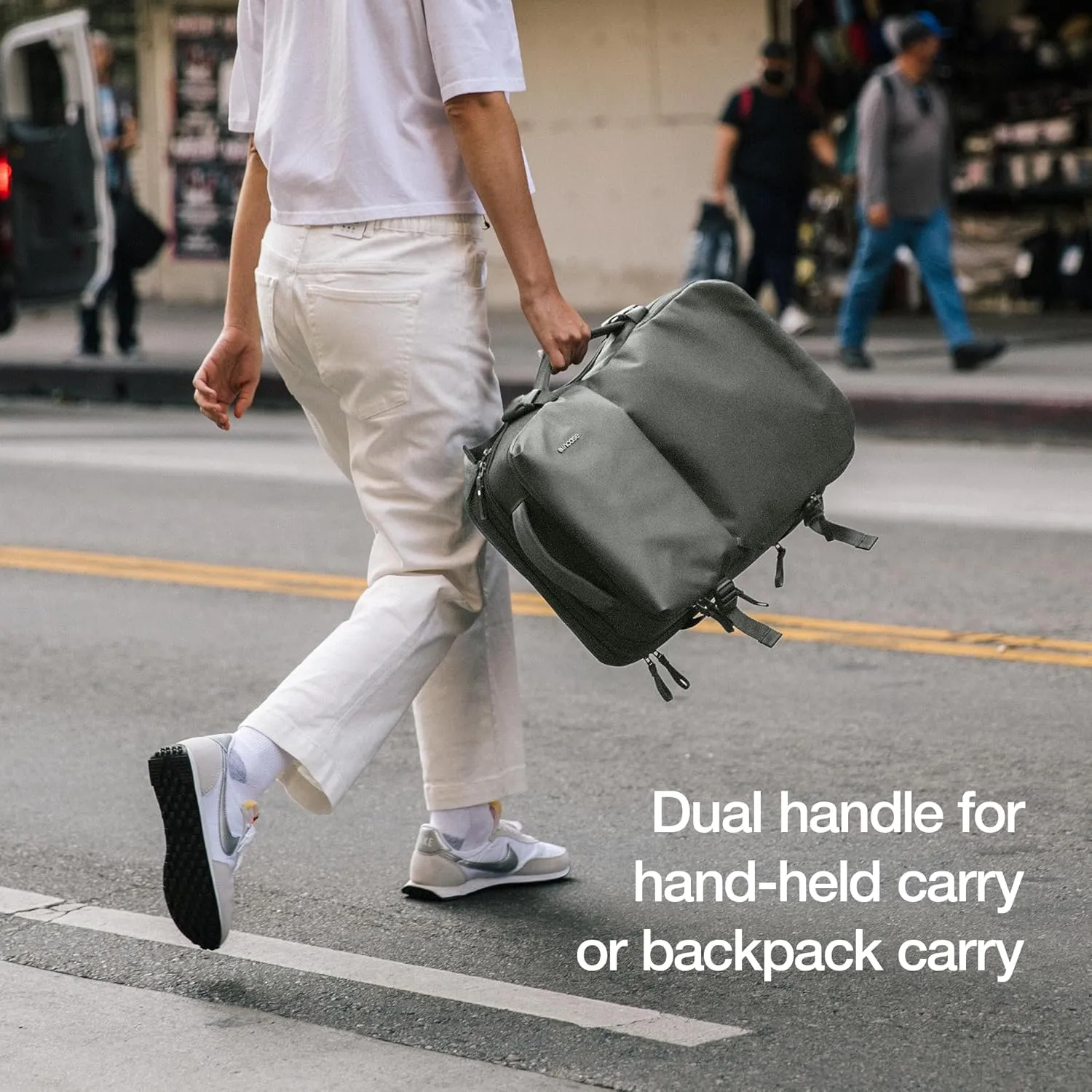 A.R.C. Travel Pack - ReSpun 100% Recycled Polyester, 38L Backpack, RFID-Blocking, Shoe Compartment, Expansion Zipper, Ergonomic Straps, Laptop Compartment for 16” PC/Mac, Travel Friendly - Smoked Ivy