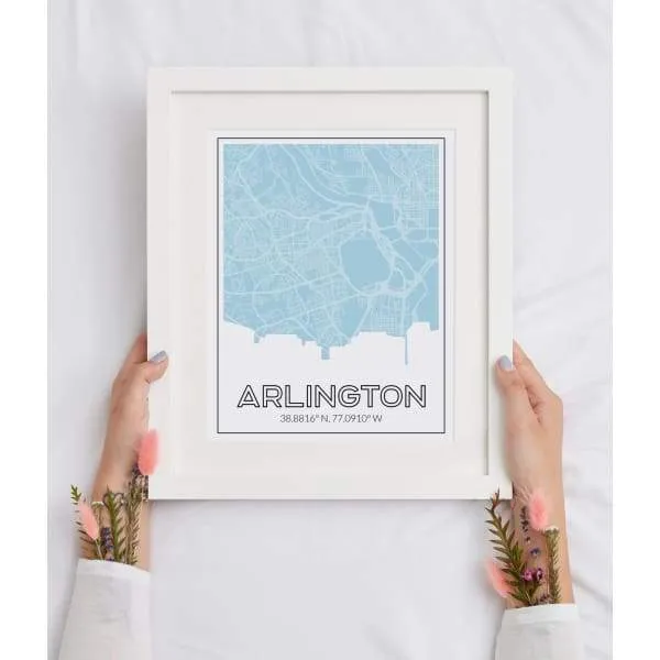 Arlington, Virginia road map and skyline | Handshake