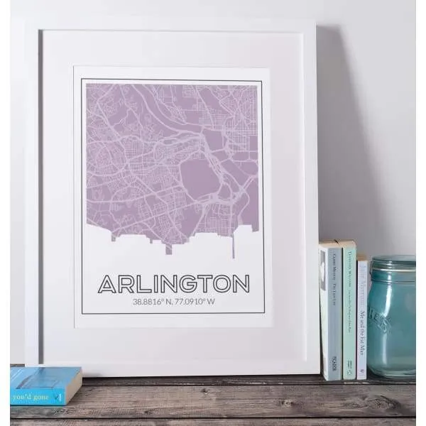 Arlington, Virginia road map and skyline | Handshake
