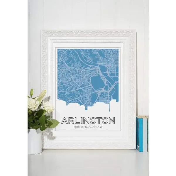 Arlington, Virginia road map and skyline | Handshake
