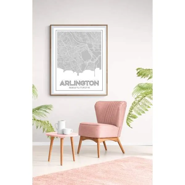 Arlington, Virginia road map and skyline | Handshake
