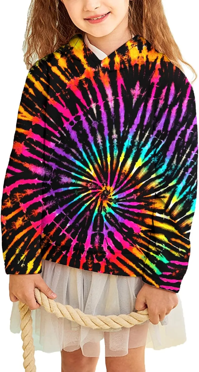 Asylvain Graphic Hoodies for Boys Girls 3D Print Novelty Colorful Cool Kids Sweatshirts Size 6-15 Years
