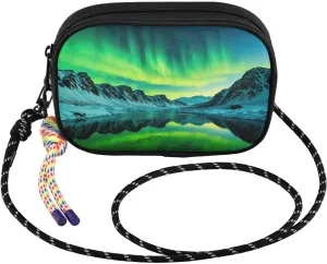 Aurora Mountains Landscape Crossbody Bag for Women Cell Phone Purses Women's Small Shoulder Handbags Wallet Purse with Strap