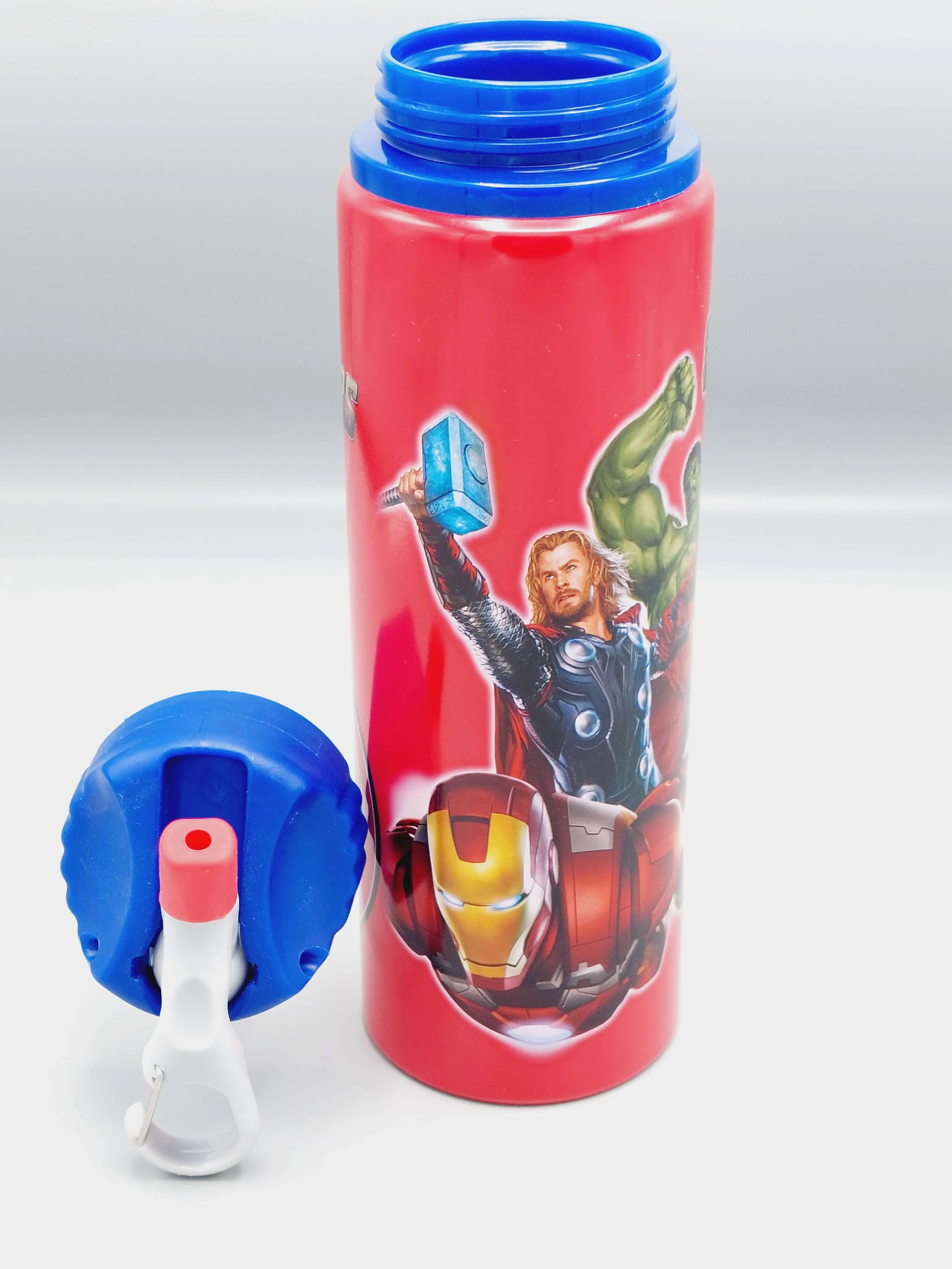 Avengers Themed School Water Bottle For Boys - BPA Free Plastic School Water Bottle For Kids