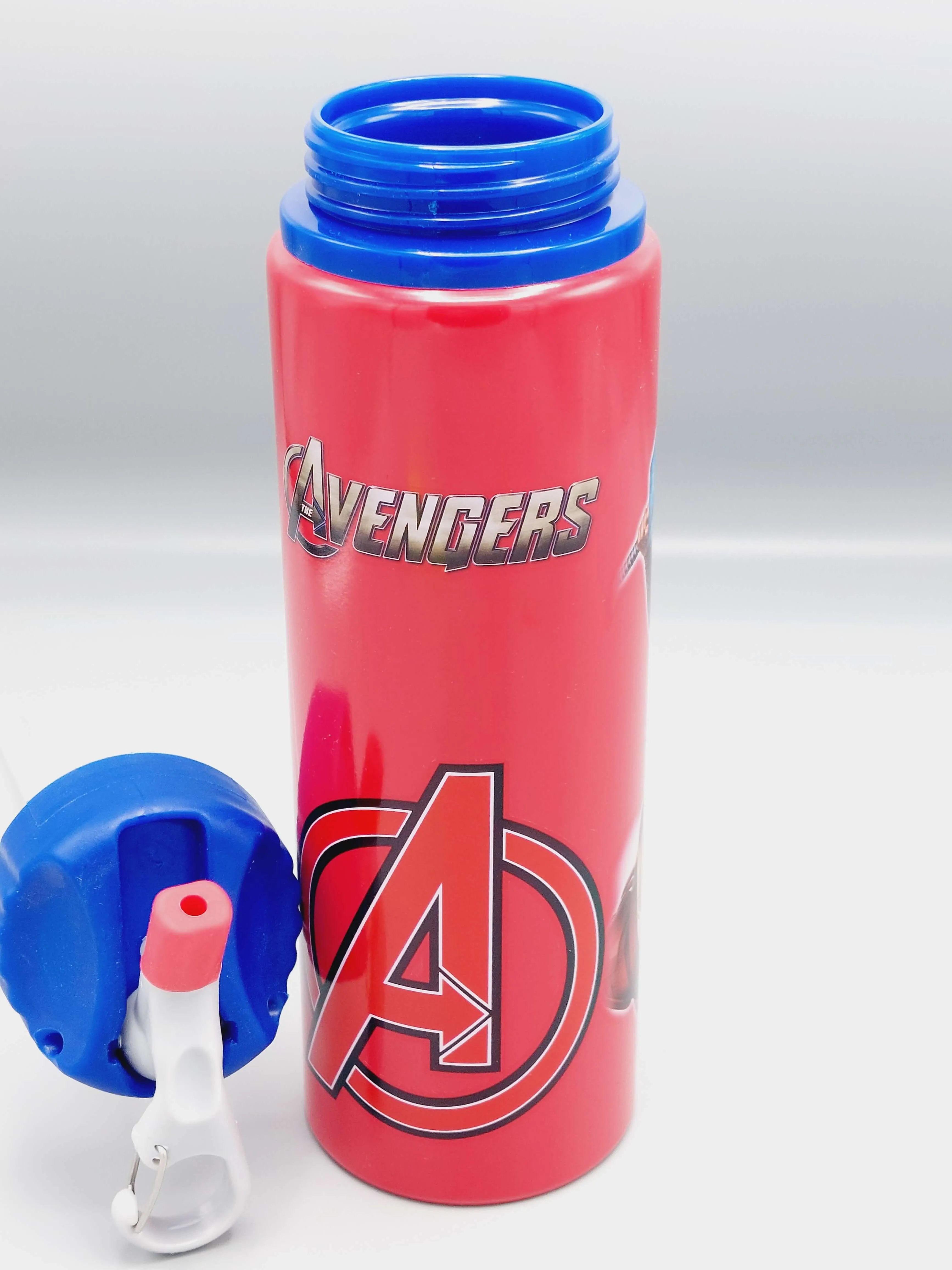Avengers Themed School Water Bottle For Boys - BPA Free Plastic School Water Bottle For Kids
