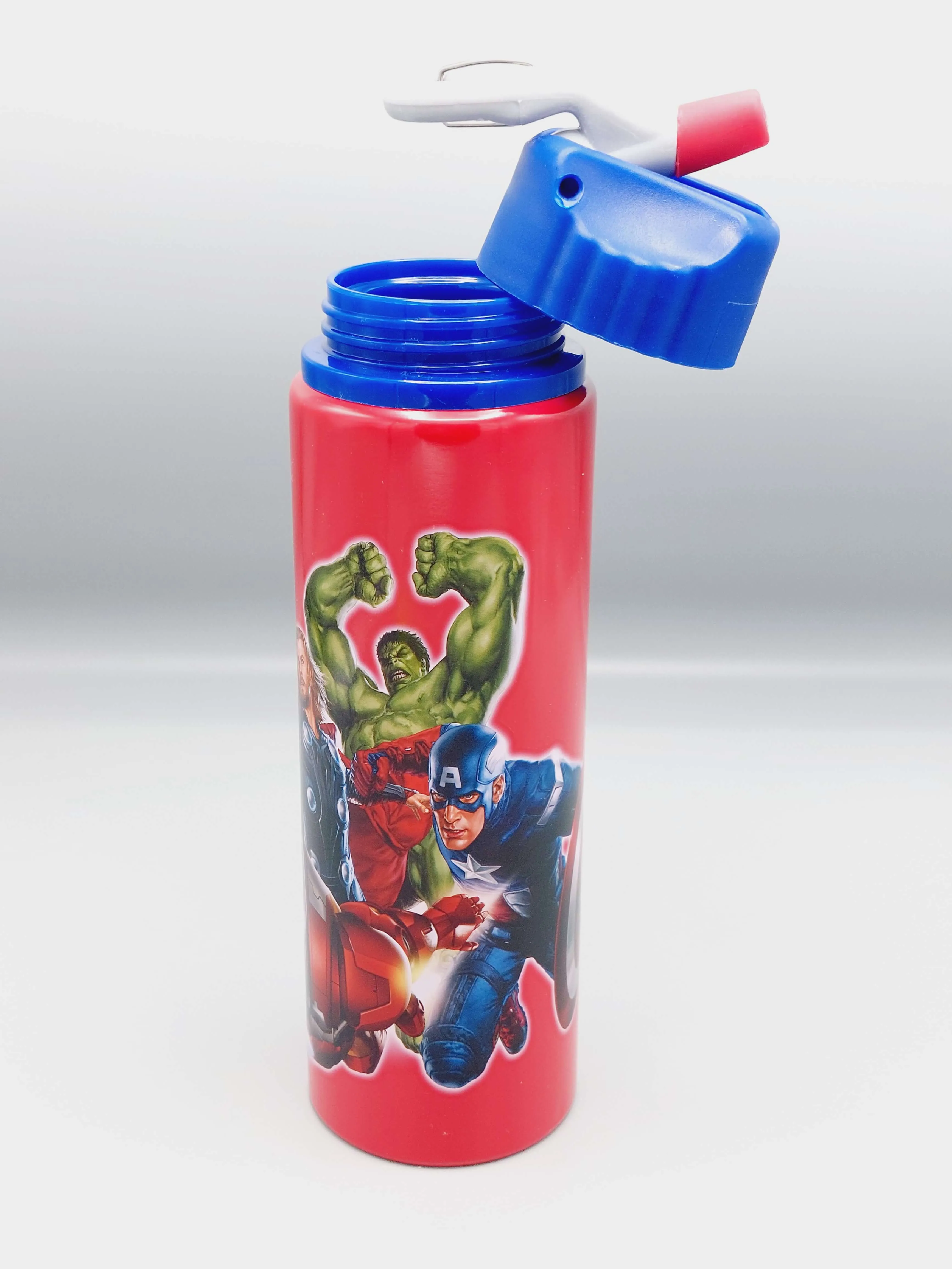Avengers Themed School Water Bottle For Boys - BPA Free Plastic School Water Bottle For Kids