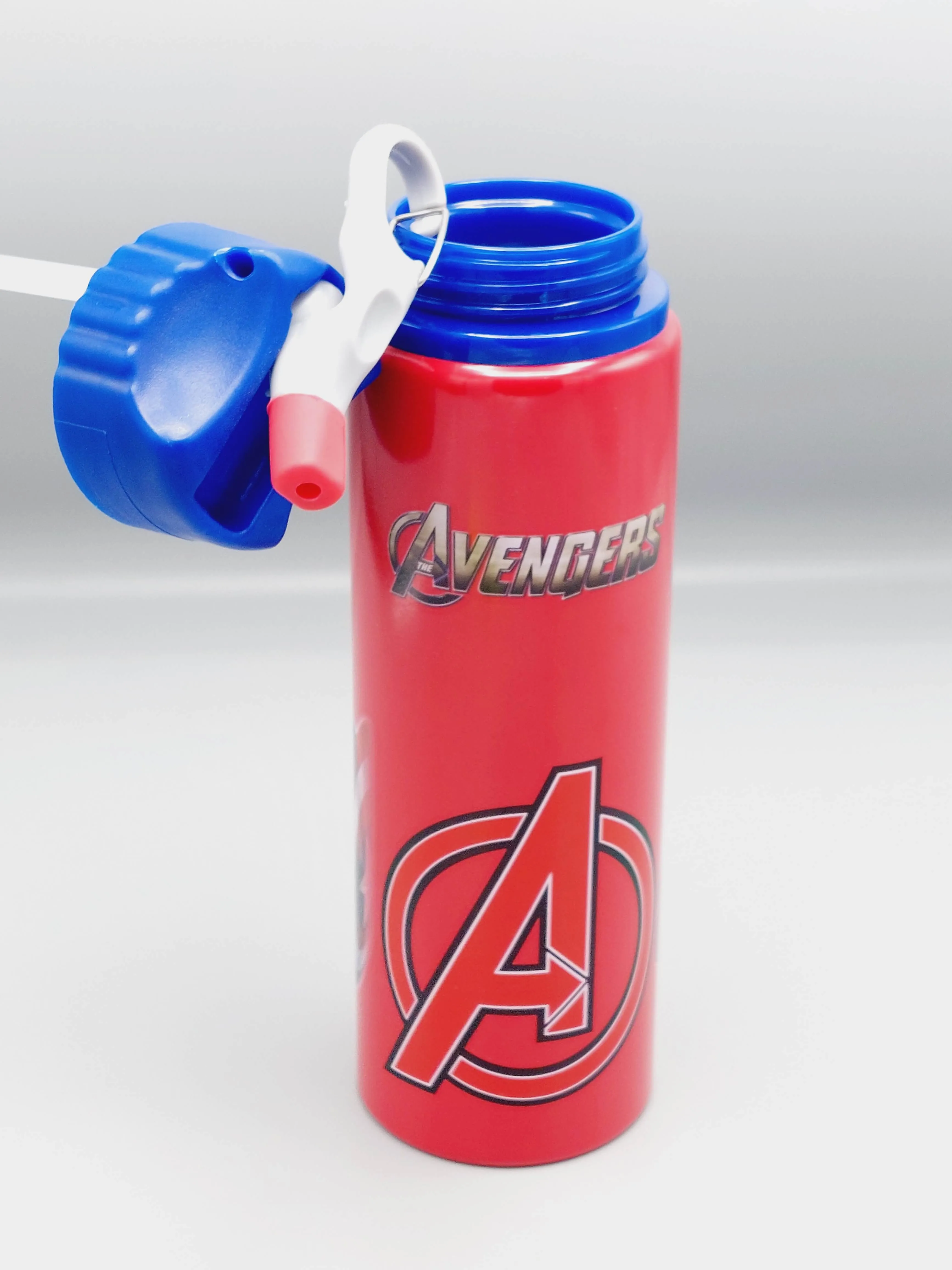 Avengers Themed School Water Bottle For Boys - BPA Free Plastic School Water Bottle For Kids