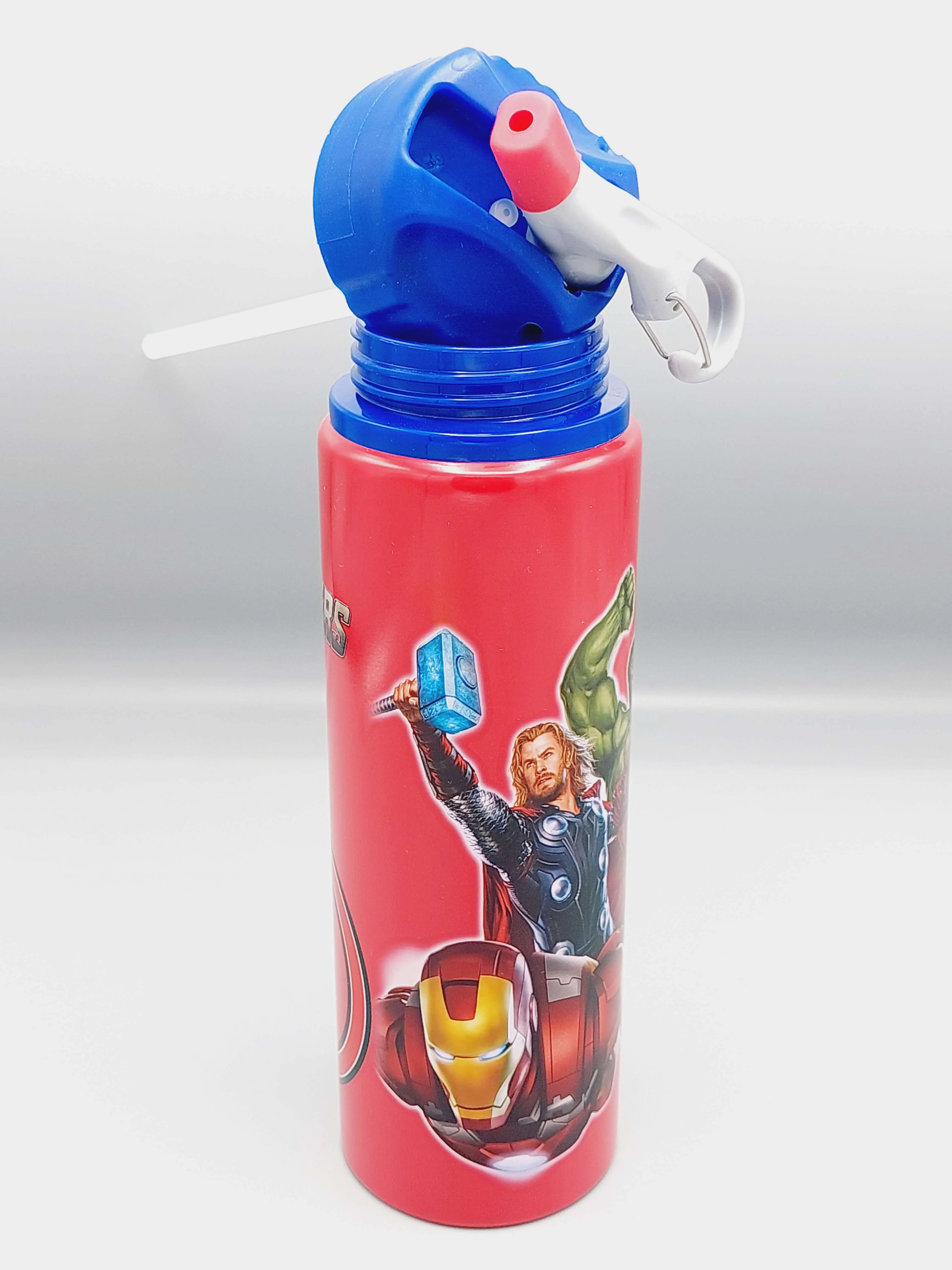 Avengers Themed School Water Bottle For Boys - BPA Free Plastic School Water Bottle For Kids