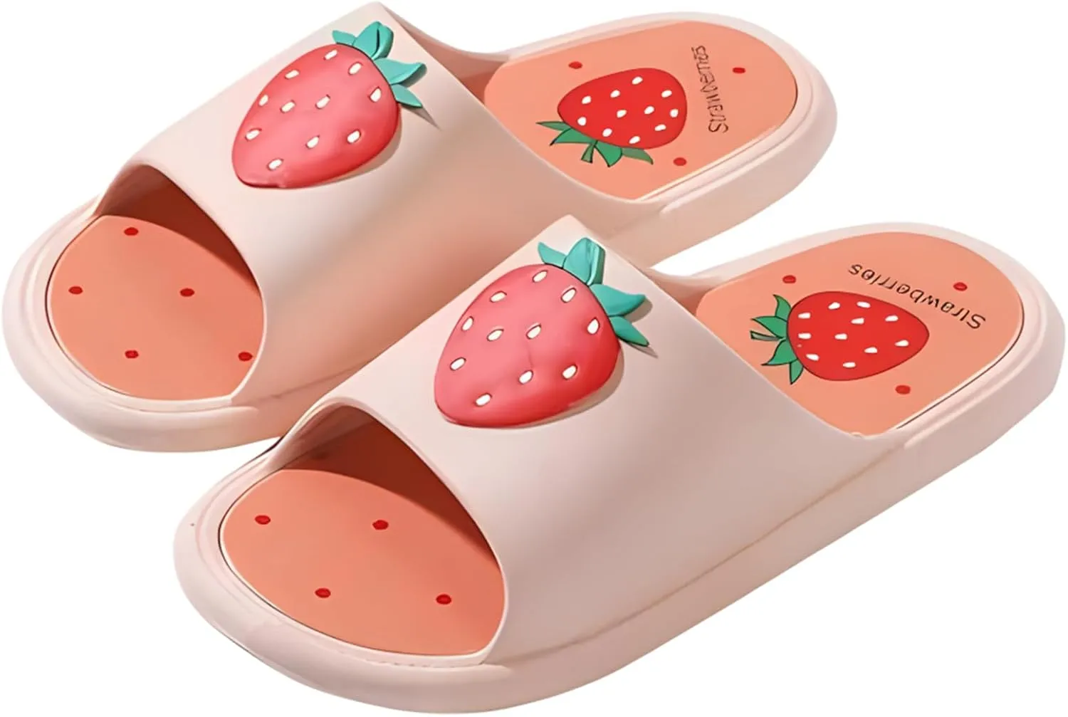 Avocado Strawberry Women's Cute Slippers Sandals Funny Beach Travel Shower Shoes House Slides