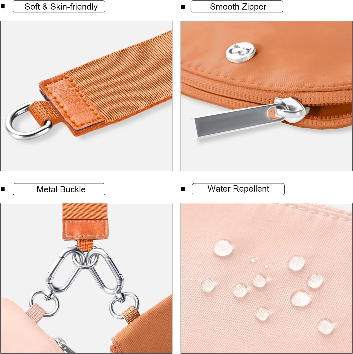 Babysun Mini Zip Around Dual Pouch Wristlet With 2 Straps Wristlet Keychain Wallet for Women Coin Purse Small Cute for Teen Girl