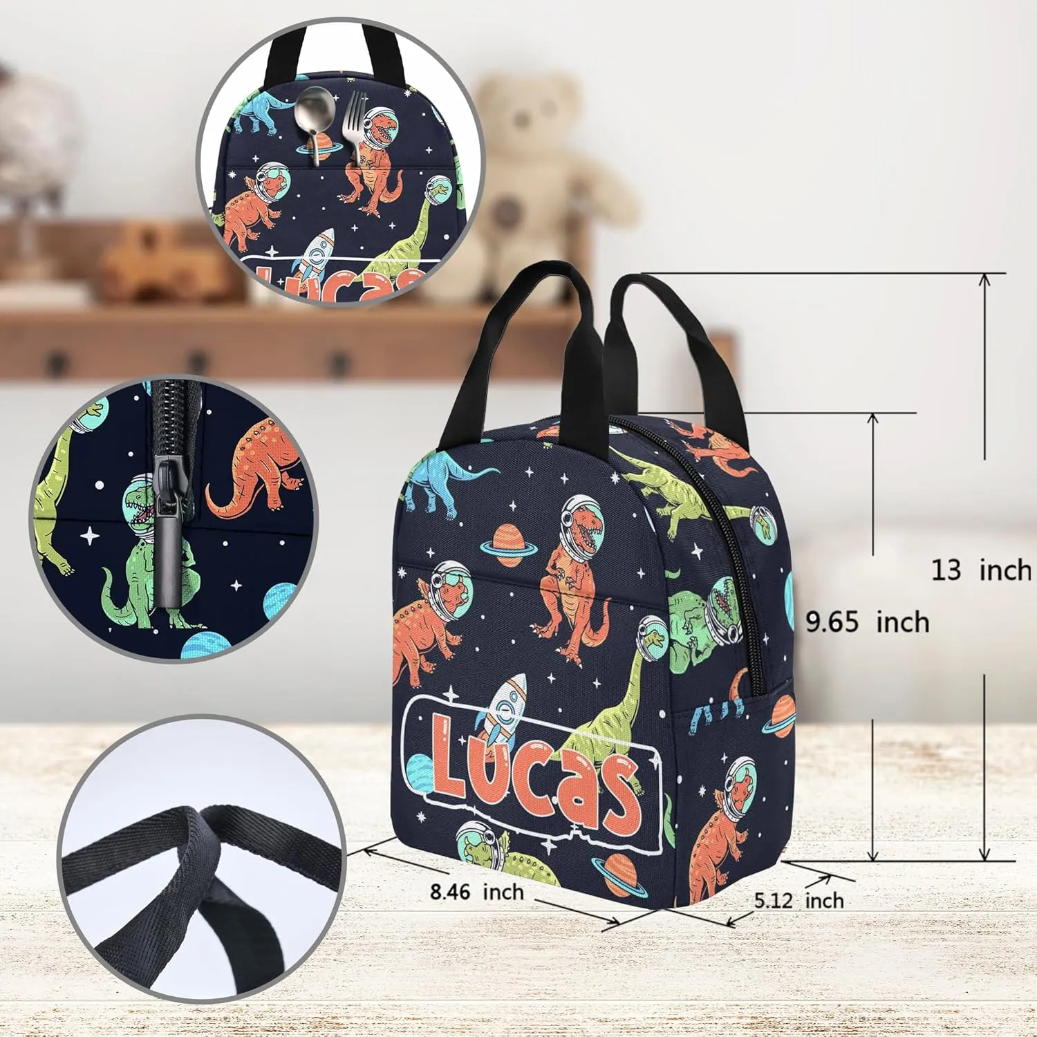 Back to School Personalized Backpacks for Boys Backpack and Lunch Box Set Gifts for Son Customized Kids Backpack Custom Backpack Shoulders with Name Casual Unisex School Bags