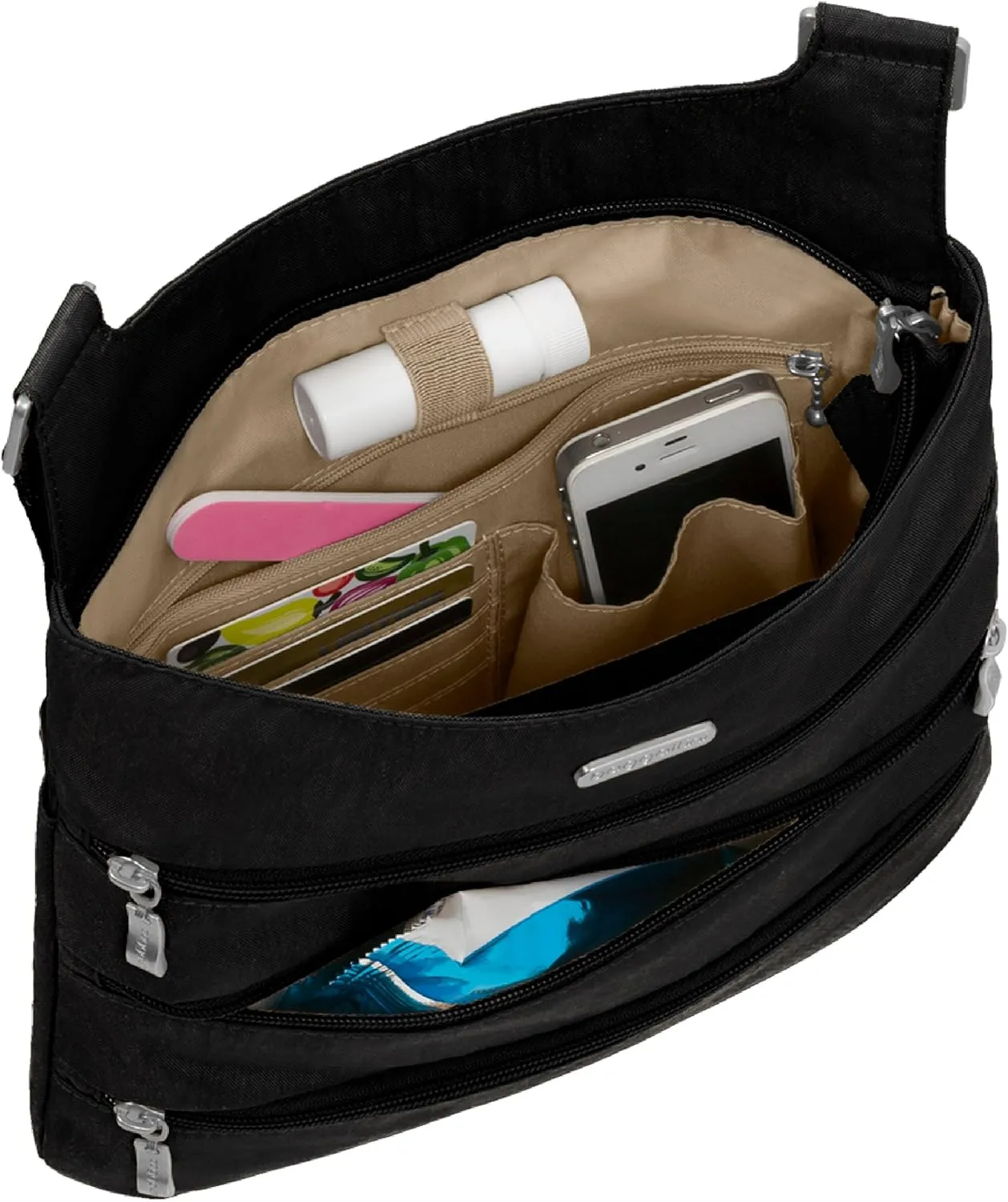 Baggallini Big Zipper Travel Crossbody Bag
