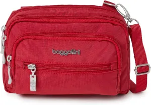 Baggallini Triple Zip Small Crossbody Bag for Women