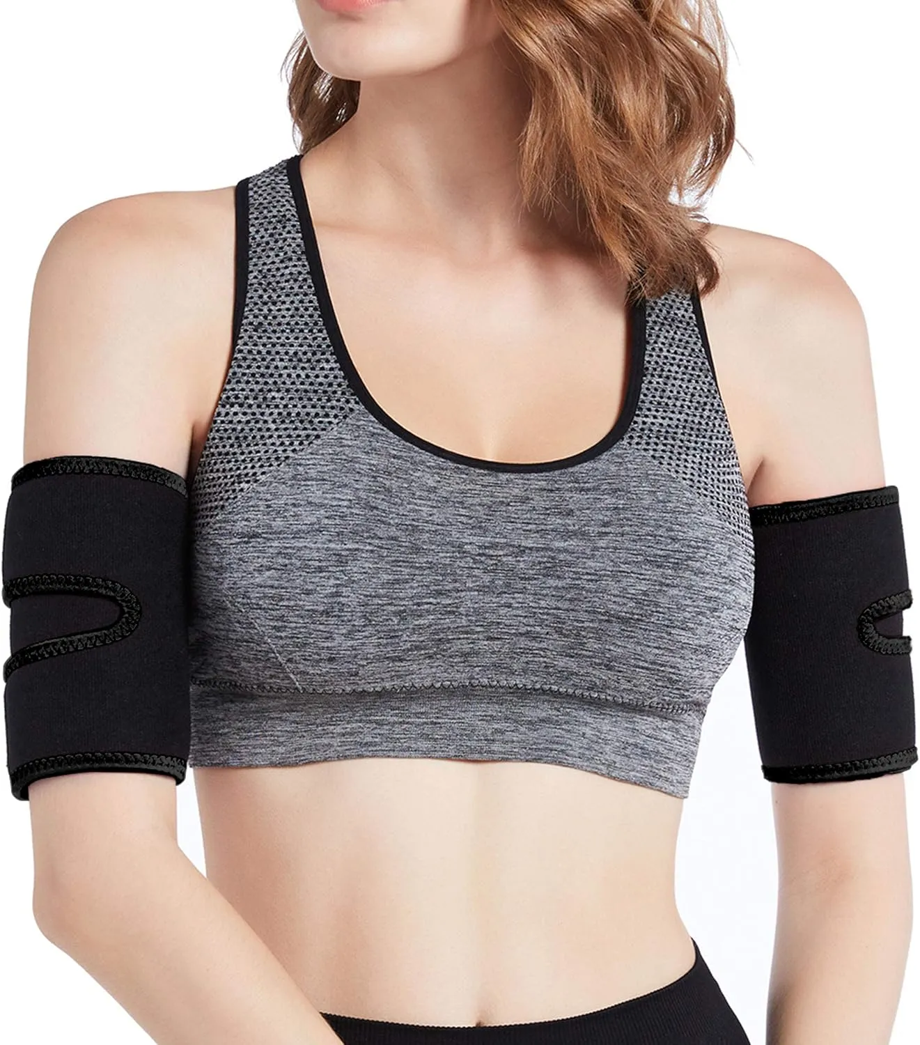 Bakerdani Hot Sweat Neoprene Compression Arm Sauna Sleeves Slimmer Bands Wraps Arm Trimmers for Men & Women (a Pair)