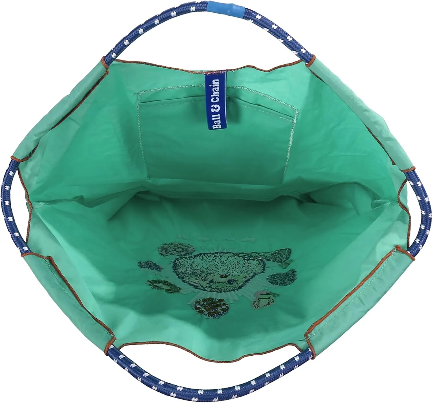 Ball&Chain Stylish Embroidered Nylon Tote Bag for Women - Perfect for Shopping,Travel, Beach, and Ideal Birthday Gift!