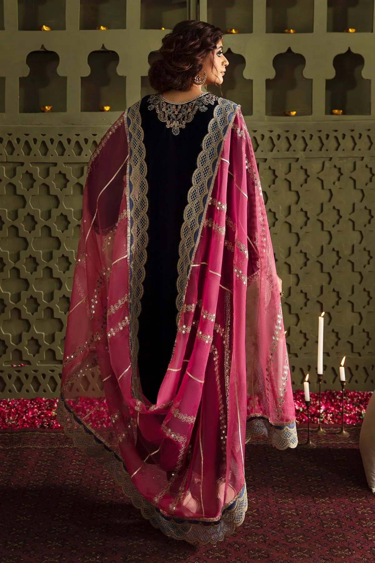 Baroque Embroidered Velvet Collection UF-463