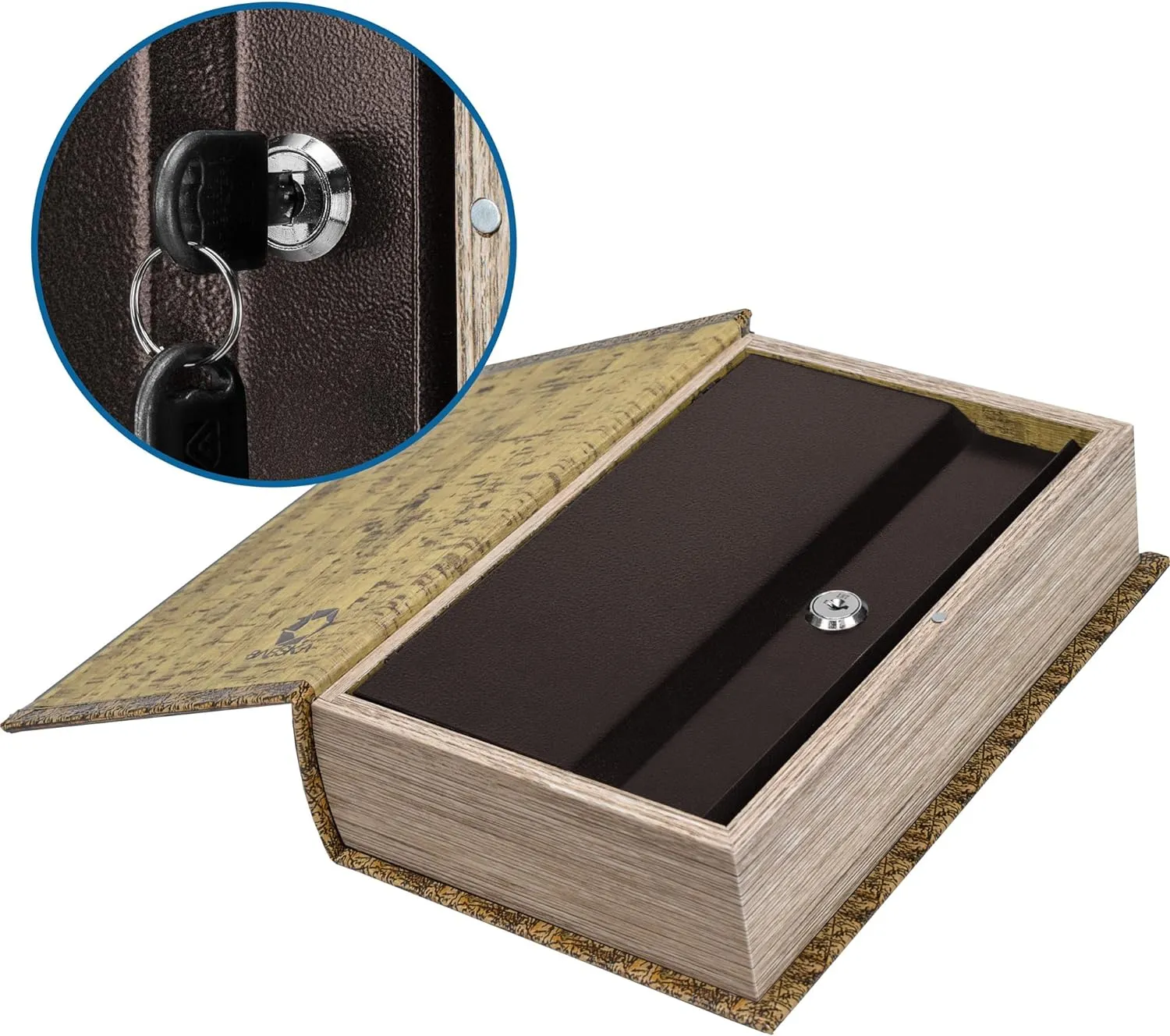 Barska Portable Diversion Dual Book Safe Concealed Lock Box for Secure and Discreet Hidden Storage of Valuables and Personal Items