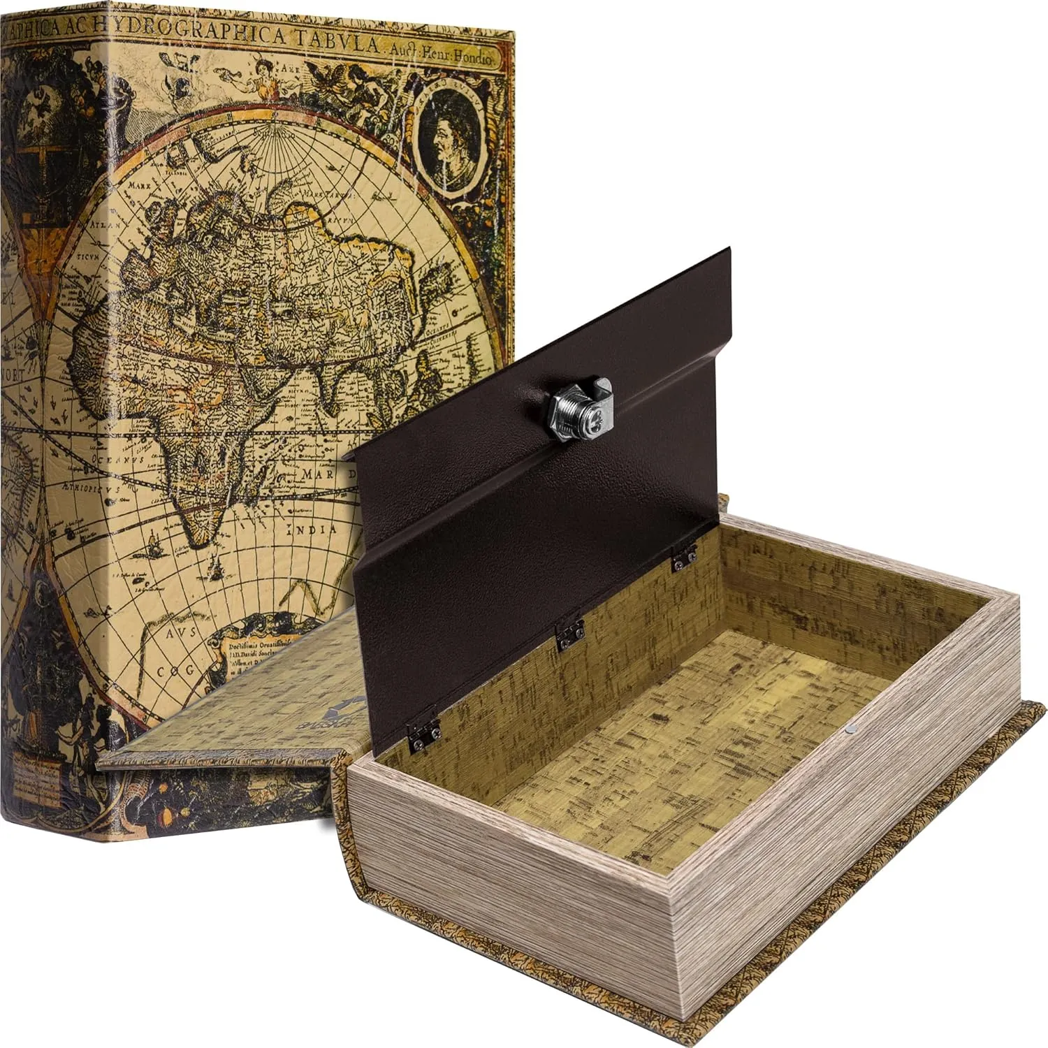 Barska Portable Diversion Dual Book Safe Concealed Lock Box for Secure and Discreet Hidden Storage of Valuables and Personal Items