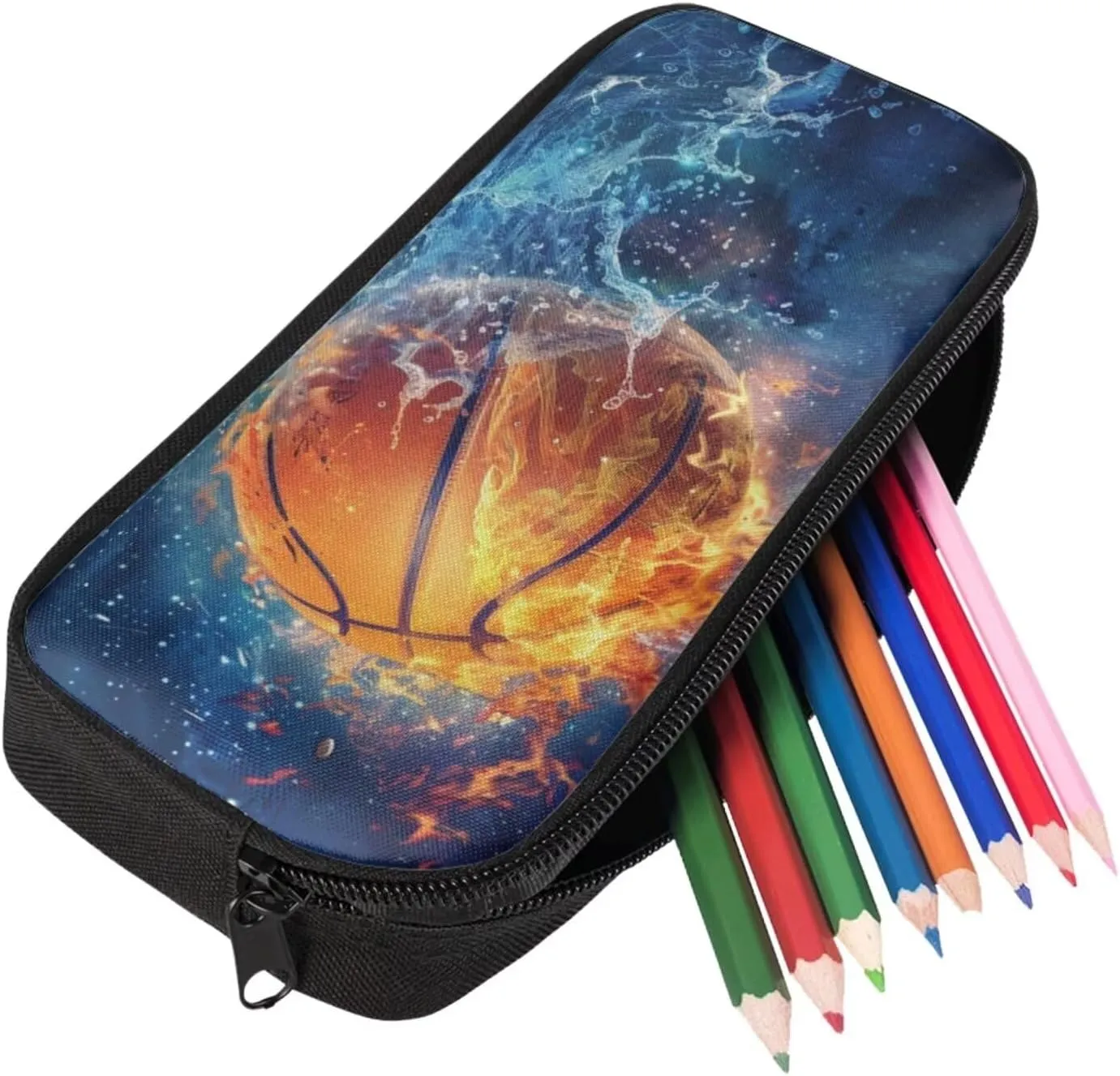 Basketball Girls Bookbag with Lunch Box Kids Backpacks for School Girls Middle School School Bag for Outdoor Kids School Backpack Lunch Box for Daycare Pencil Bag Small