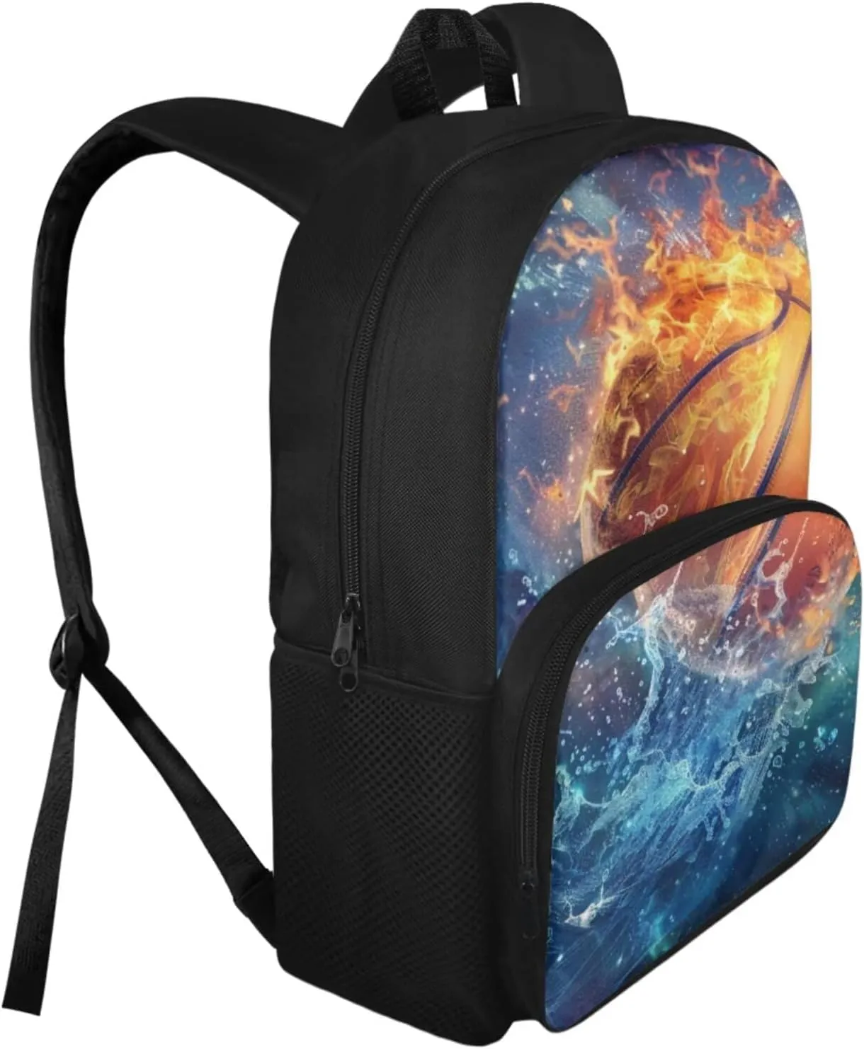 Basketball Girls Bookbag with Lunch Box Kids Backpacks for School Girls Middle School School Bag for Outdoor Kids School Backpack Lunch Box for Daycare Pencil Bag Small