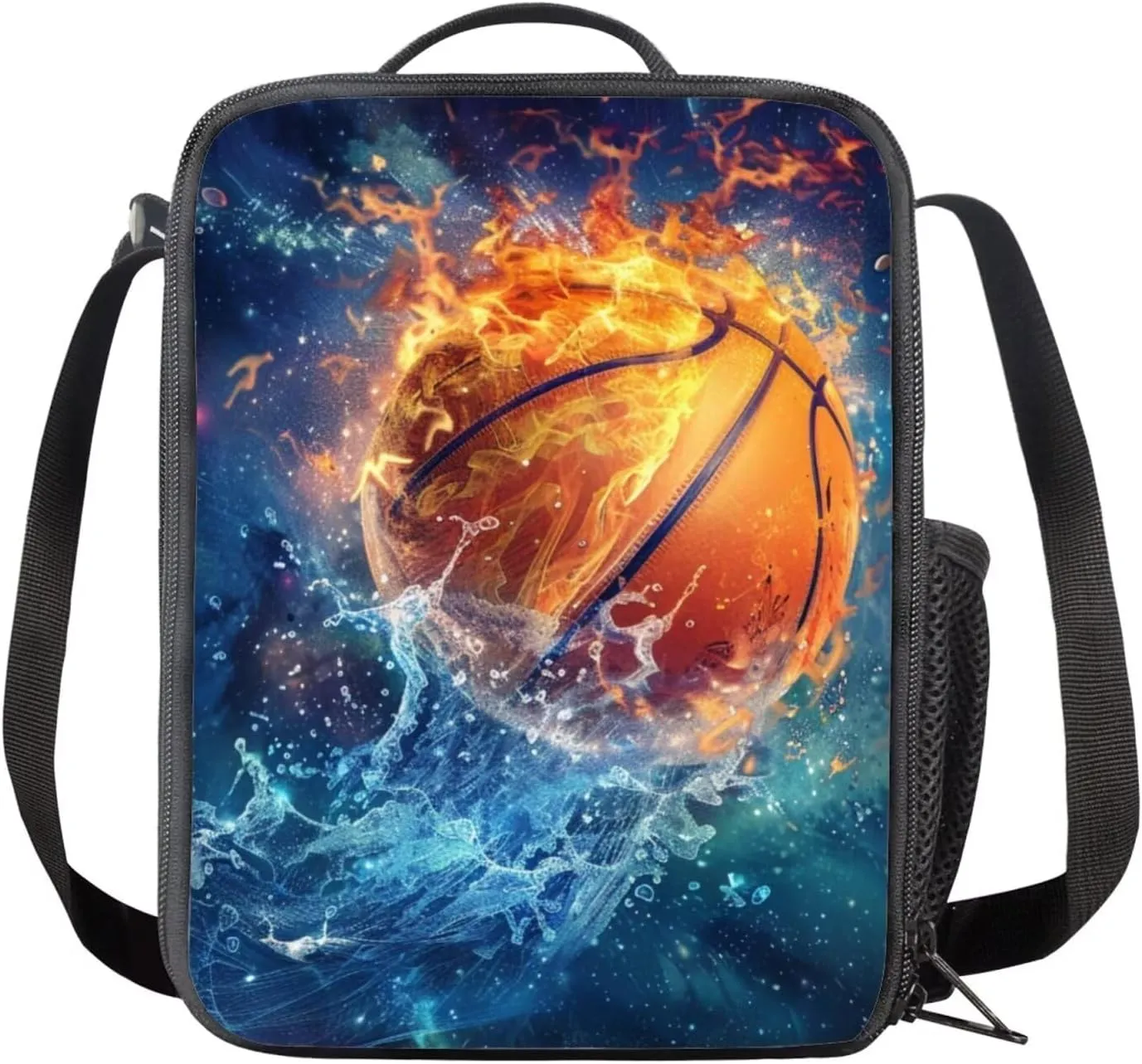 Basketball Girls Bookbag with Lunch Box Kids Backpacks for School Girls Middle School School Bag for Outdoor Kids School Backpack Lunch Box for Daycare Pencil Bag Small