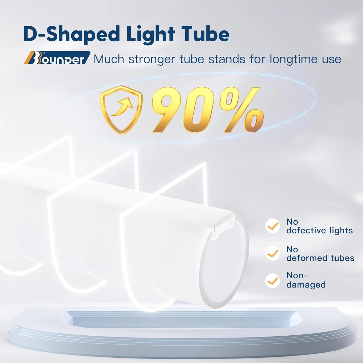 BBOUNDER 4 Pack Linkable LED Utility Shop Light, 4400 LM, Super Bright 6500K Cool Daylight, 4 FT, 48 Inch Integrated Fixture for Garage, 40W Equivalent 250W, Surface   Suspension Mount, White