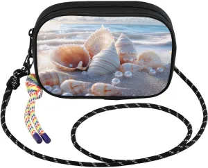 Beach Seashell Sunrise Small Crossbody Bags for Women Cell Phone Purses Women's Shoulder Handbag Wallet Purse