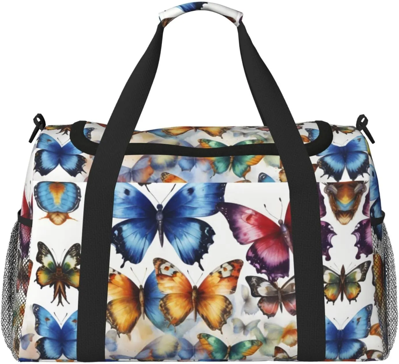 Beautiful Butterfly print Weekender Overnight Carry On Bag Gym Luggage Bag Duffel Bag for Travel Women