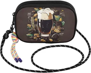 Beer Food Wheat Small Crossbody Bags for Women Cell Phone Purses Shoulder Bag Handbag with Adjustable Strap