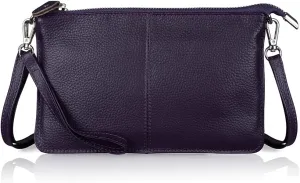 befen Genuine Leather Wristlet Clutch Wallet Purses Small Crossbody Bags for Women with RFID Blocking Card Slots