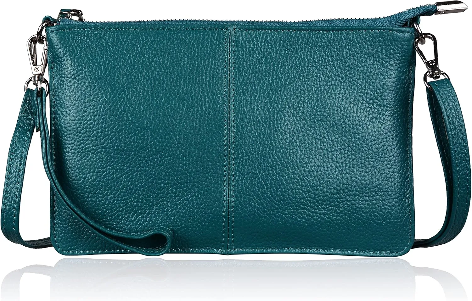 befen Genuine Leather Wristlet Clutch Wallet Purses Small Crossbody Bags for Women with RFID Blocking Card Slots