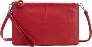 befen Genuine Leather Wristlet Clutch Wallet Purses Small Crossbody Bags for Women with RFID Blocking Card Slots