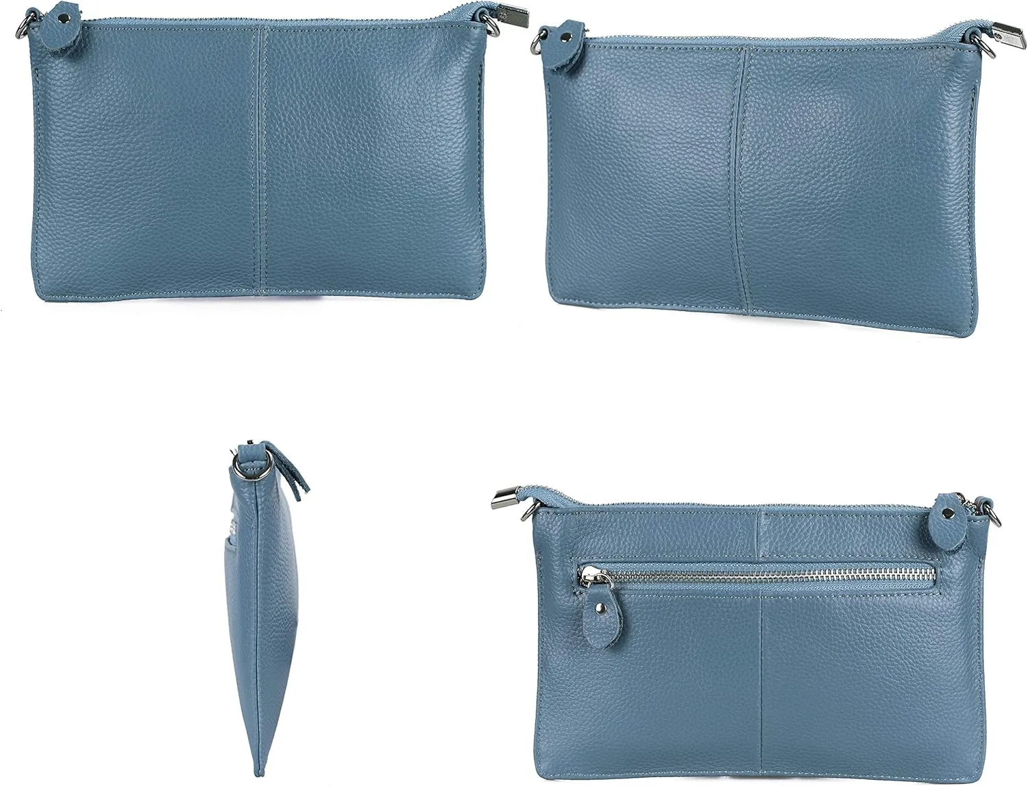 befen Genuine Leather Wristlet Clutch Wallet Purses Small Crossbody Bags for Women with RFID Blocking Card Slots