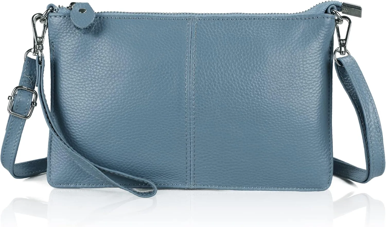befen Genuine Leather Wristlet Clutch Wallet Purses Small Crossbody Bags for Women with RFID Blocking Card Slots