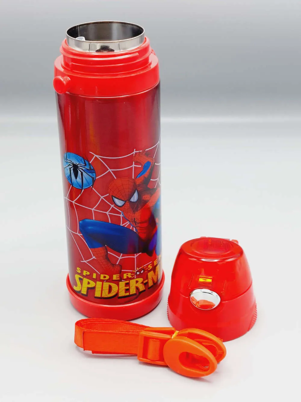 Best Quality Spiderman School Water Bottle For Boys - Hot Cold Resistant , Vacuum Cup For Kids, Travel Friendly