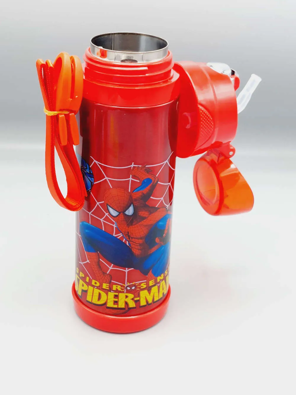 Best Quality Spiderman School Water Bottle For Boys - Hot Cold Resistant , Vacuum Cup For Kids, Travel Friendly