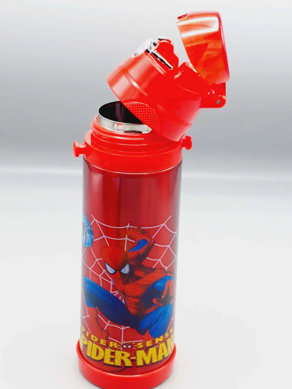 Best Quality Spiderman School Water Bottle For Boys - Hot Cold Resistant , Vacuum Cup For Kids, Travel Friendly