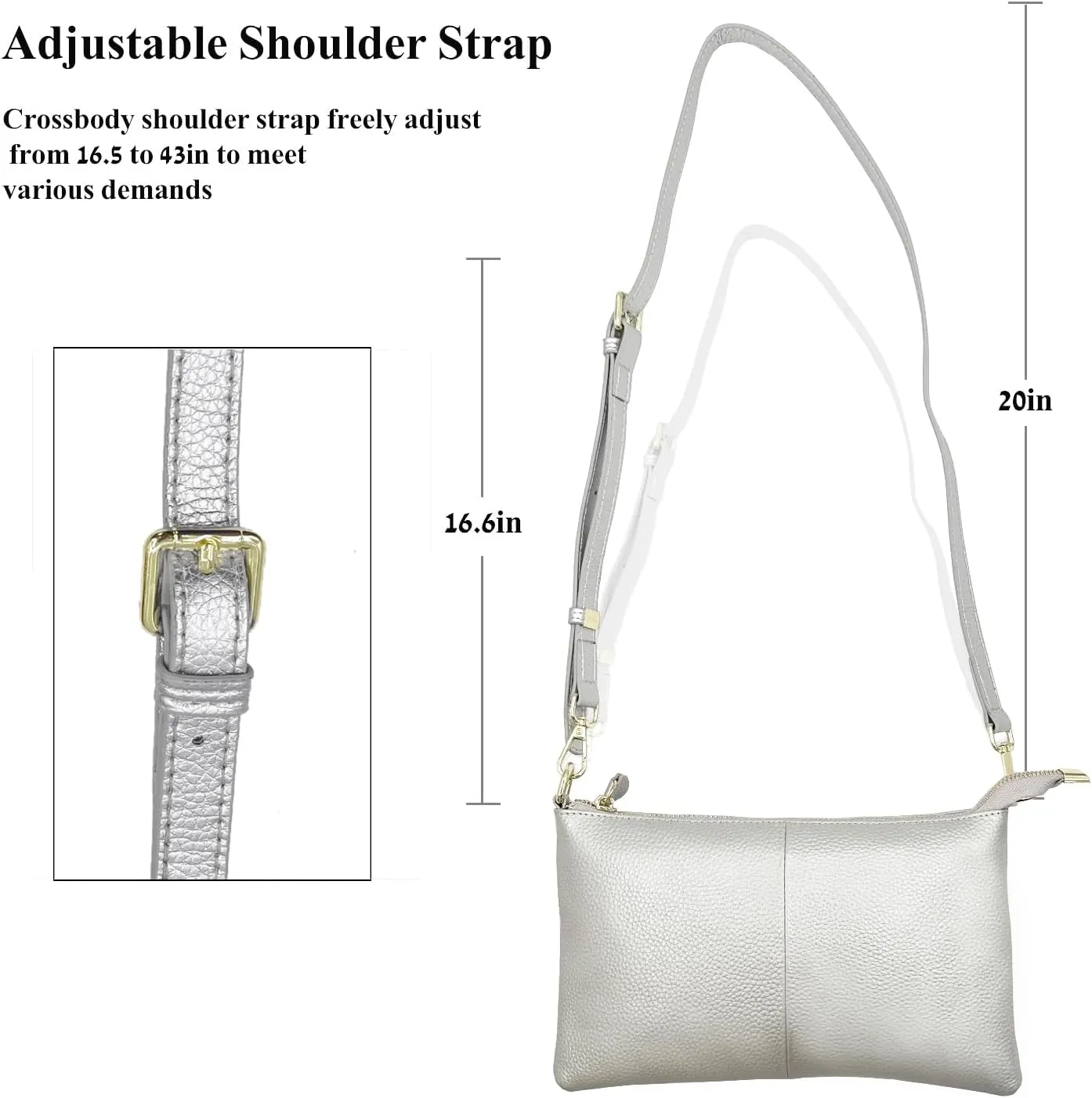 Beurlike Leather Wristlet Wallet Clutch Purses For Women Small Crossbody Phone Bags