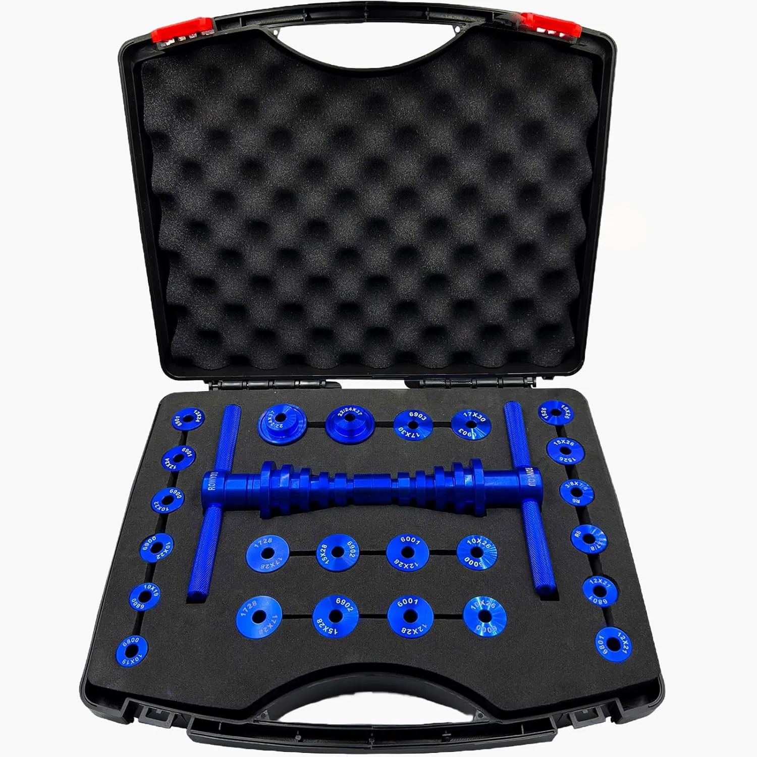 Bike Bearing Press Kit, ROWYOU Bicycle Bearing Press Set Include 35 Bearing Adapters & Bike Headset Press Tool & Carry Case, Heavy Duty Bike tool for Wheels/Hub BB Axis Turning Point Tool