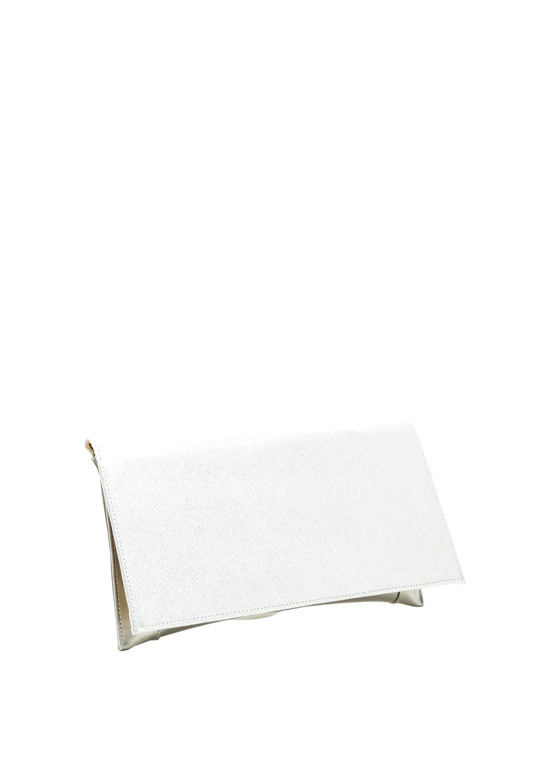 Bioeco by Arka Metallic Patent Clutch Bag, Silver