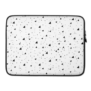 Black & White Concrete Hatch Laptop Sleeves