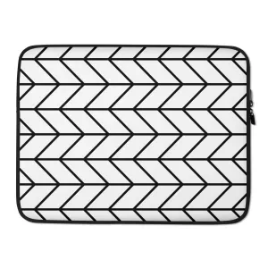 Black & White Plywood Hatch Laptop Sleeves